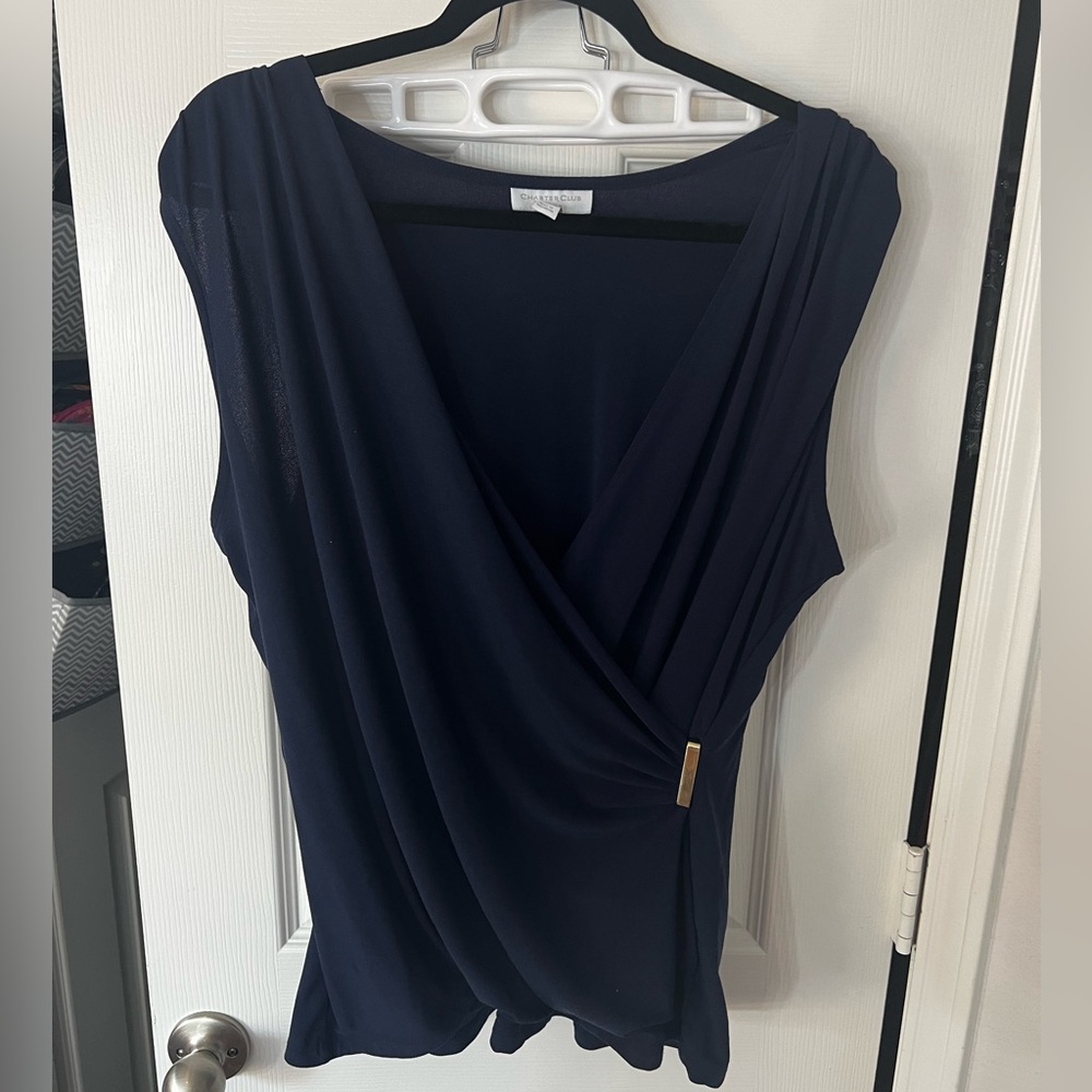 Navy blue blouse